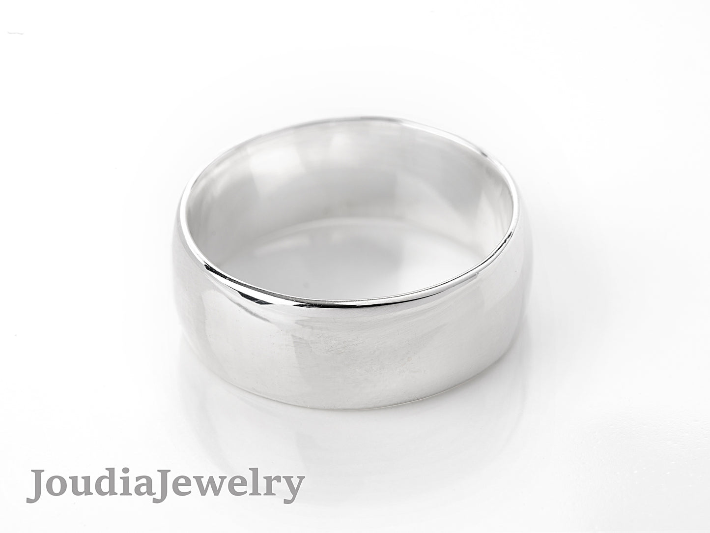 Men's Wedding Ring | Silver Round Band | Joudia Jewelry