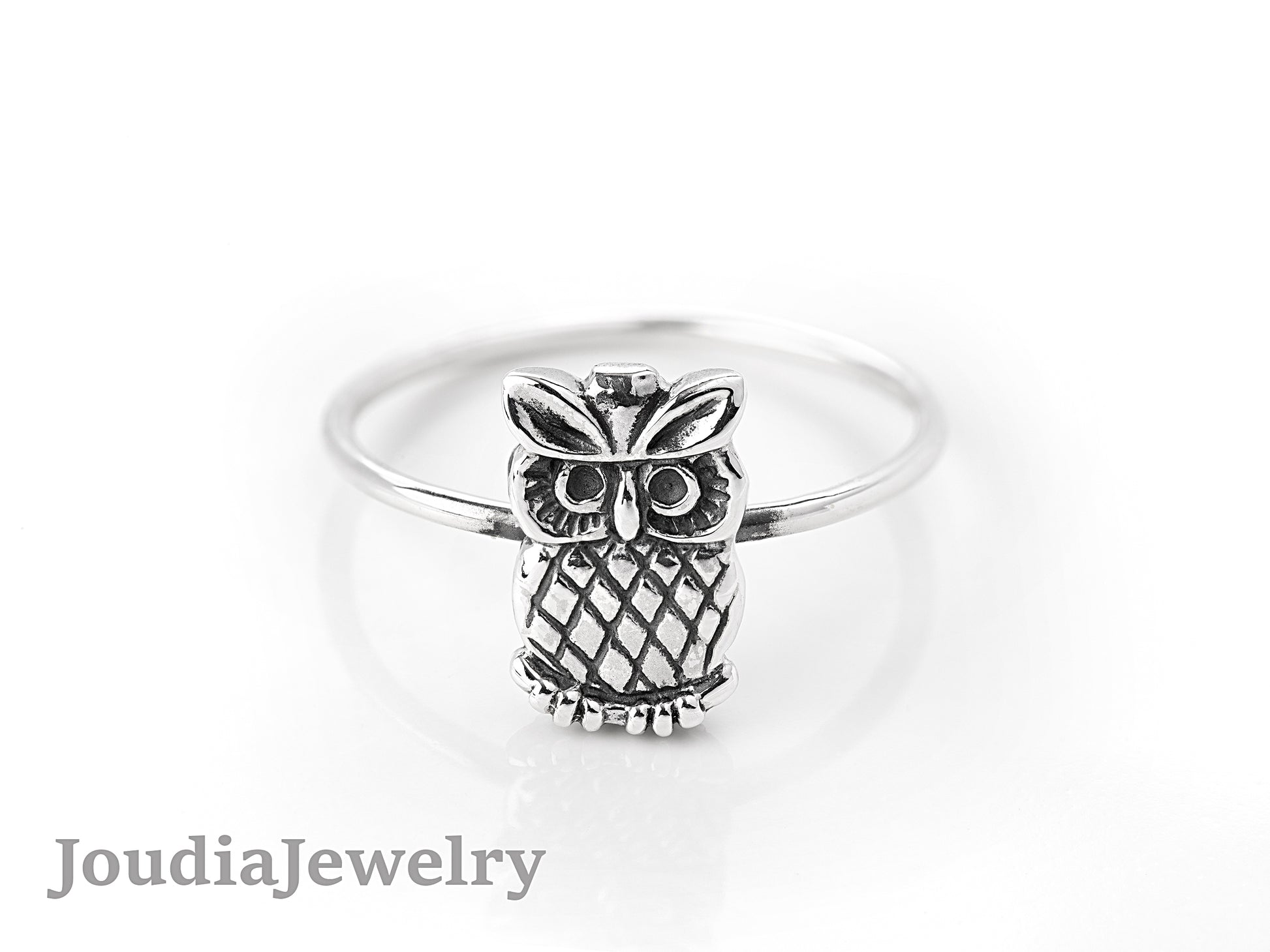 Silver Owl Ring | Women's Owl Ring | Joudia Jewelry