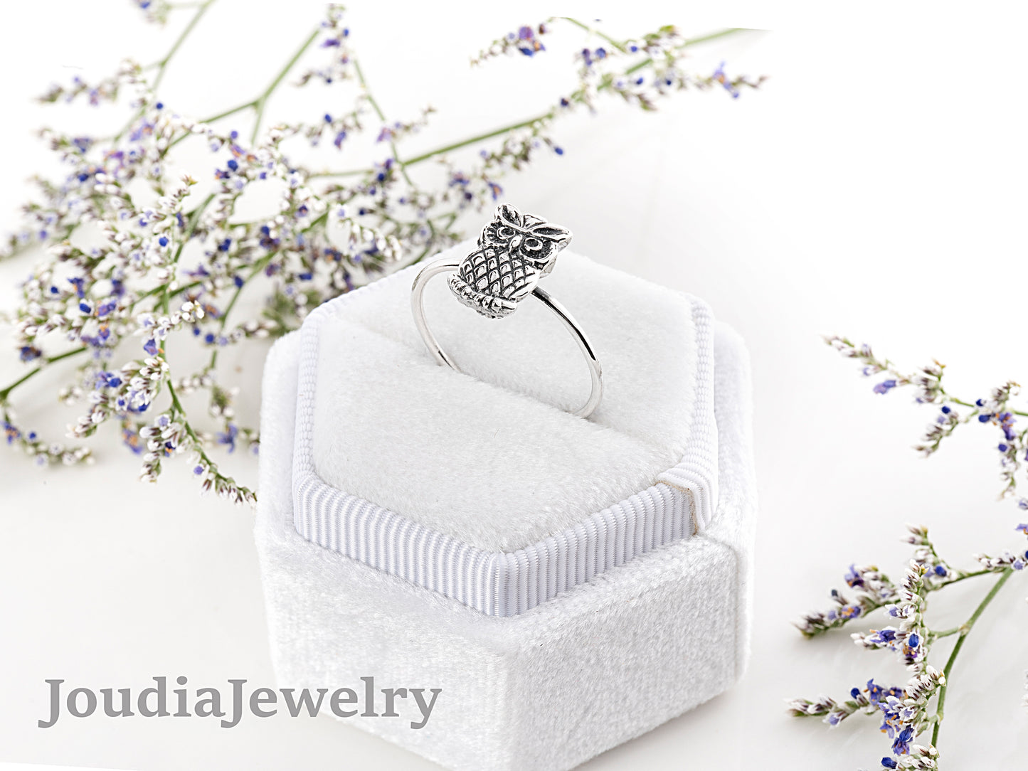 Silver Owl Ring | Women's Owl Ring | Joudia Jewelry