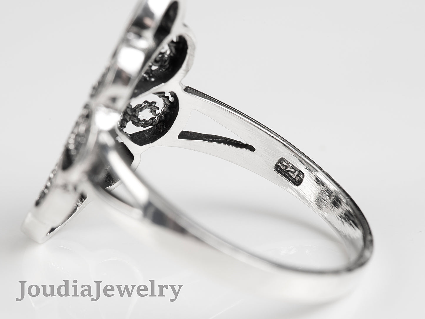 Silver Flower Ring | Women's Flower Ring | Joudia Jewelry