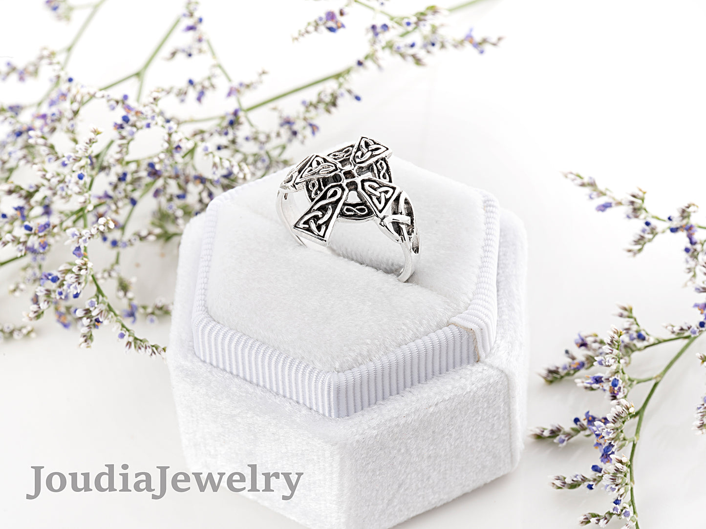 Handcrafted Cross Ring | Celtic Knot Ring | Joudia Jewelry