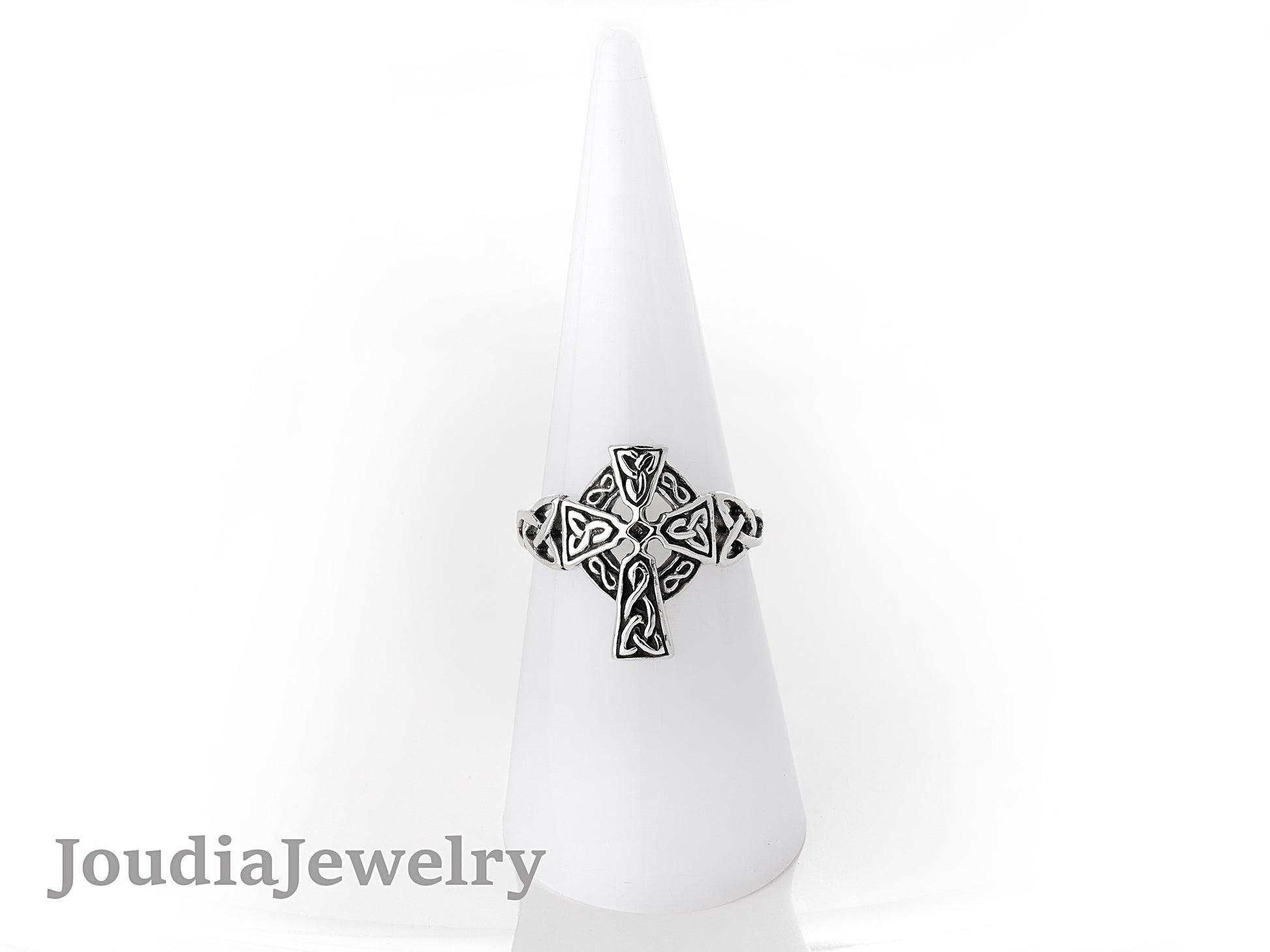 Handcrafted Cross Ring | Celtic Knot Ring | Joudia Jewelry