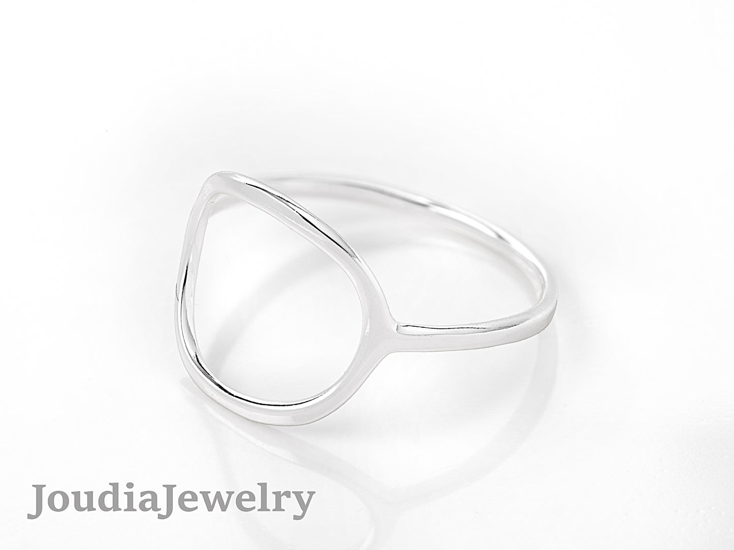 Open Circle Ring | Tiny Round Ring | Joudia Jewelry