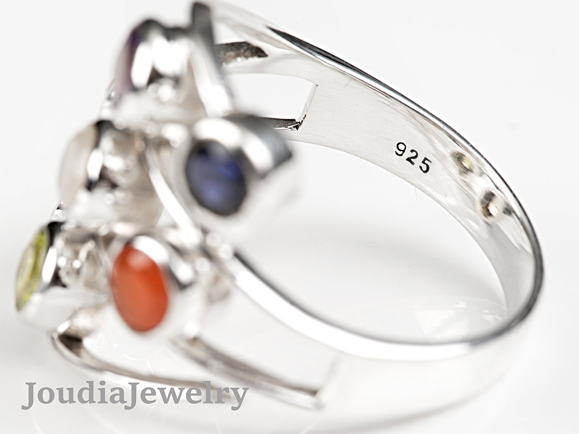 7 Chakra Ring | Real Gemstone Ring | Joudia Jewelry