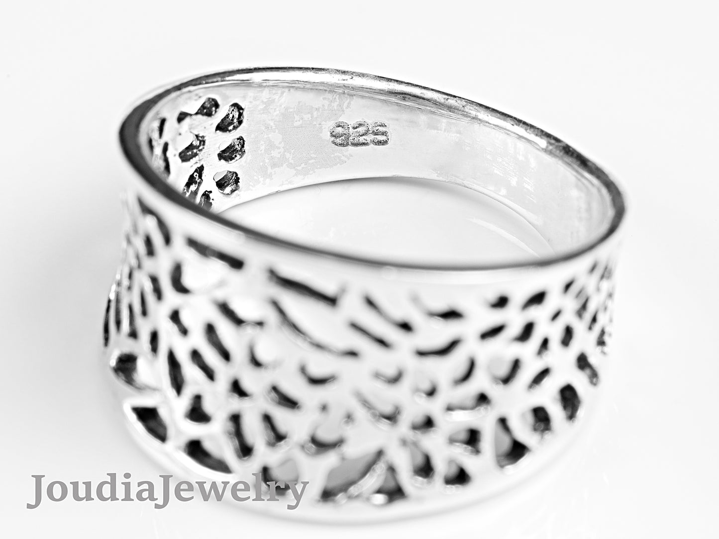 Silver Ornate Ring | Vintage Pattern Ring | Joudia Jewelry