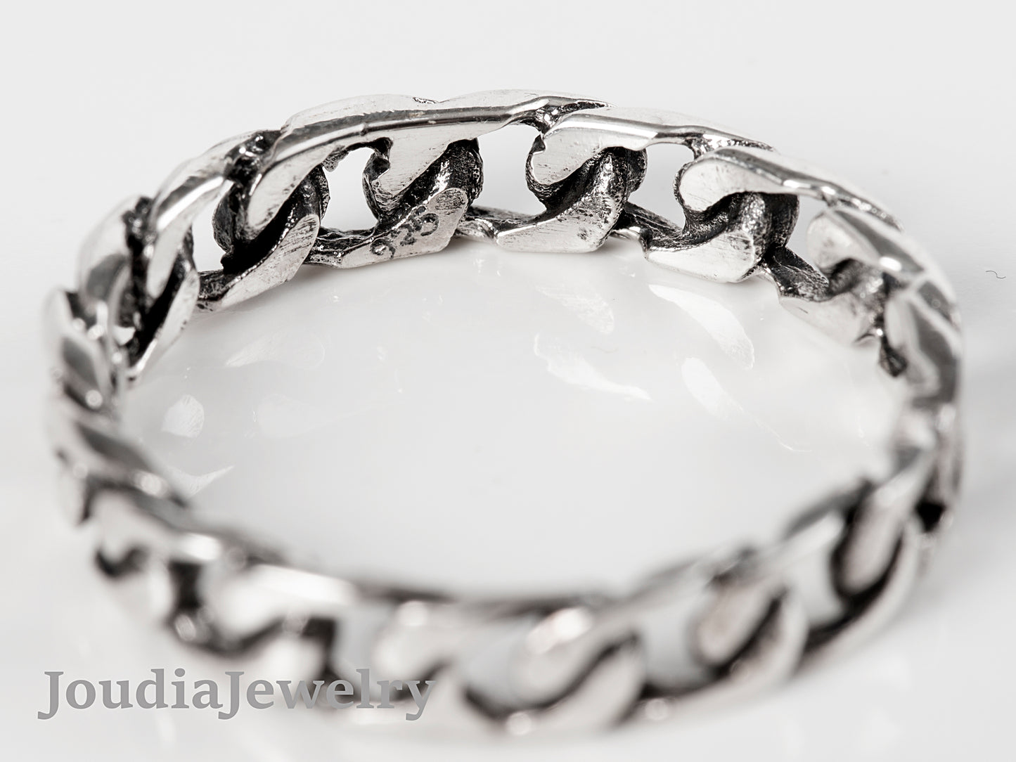 Cuban Link Ring | Silver Cuban Ring | Joudia Jewelry