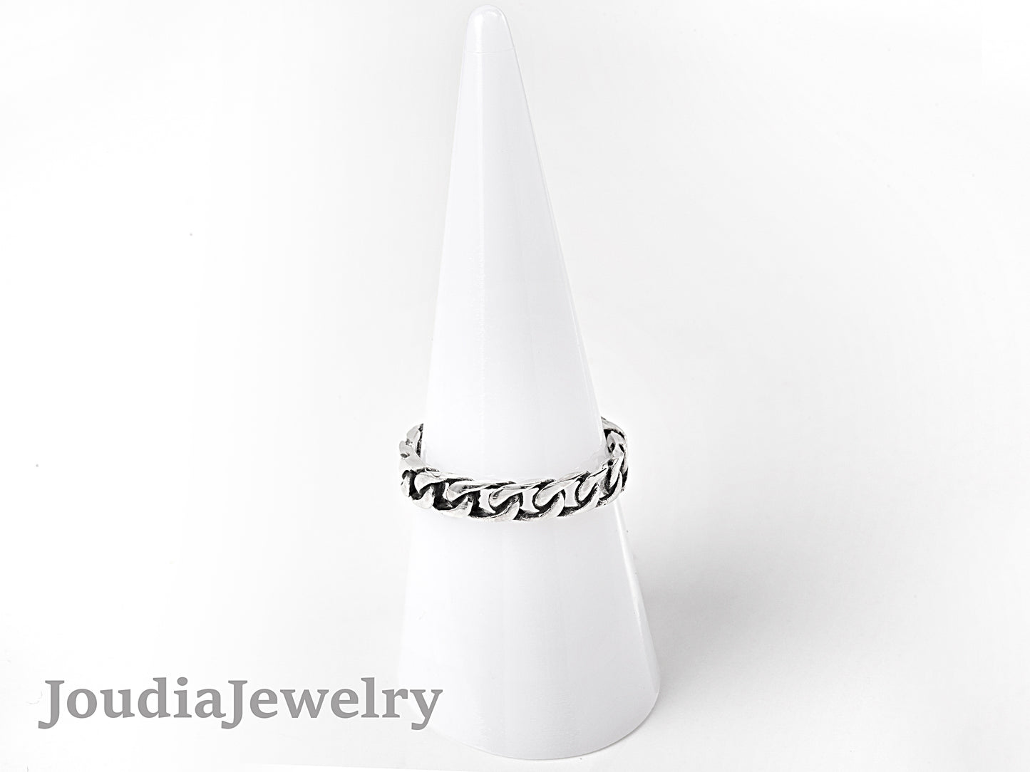 Cuban Link Ring | Silver Cuban Ring | Joudia Jewelry