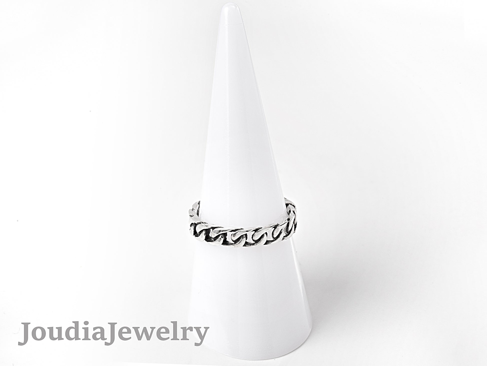 Cuban Link Ring | Silver Cuban Ring | Joudia Jewelry