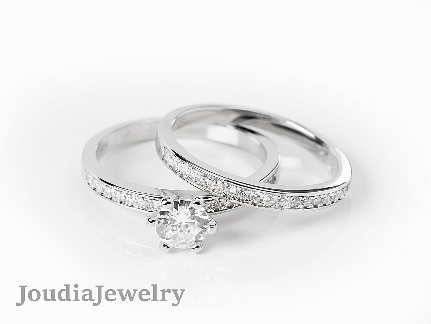 Couple Engagement Rings | Engagement Ring Set | Joudia Jewelry