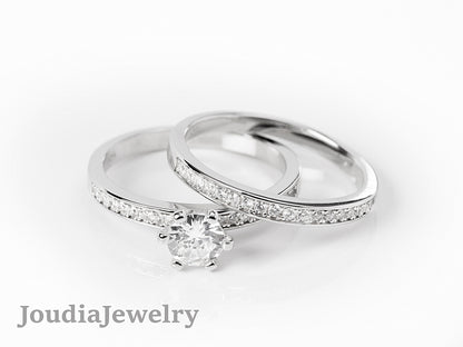 Couple Engagement Rings | Engagement Ring Set | Joudia Jewelry