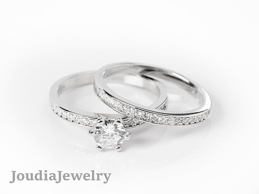 Couple Engagement Rings | Engagement Ring Set | Joudia Jewelry