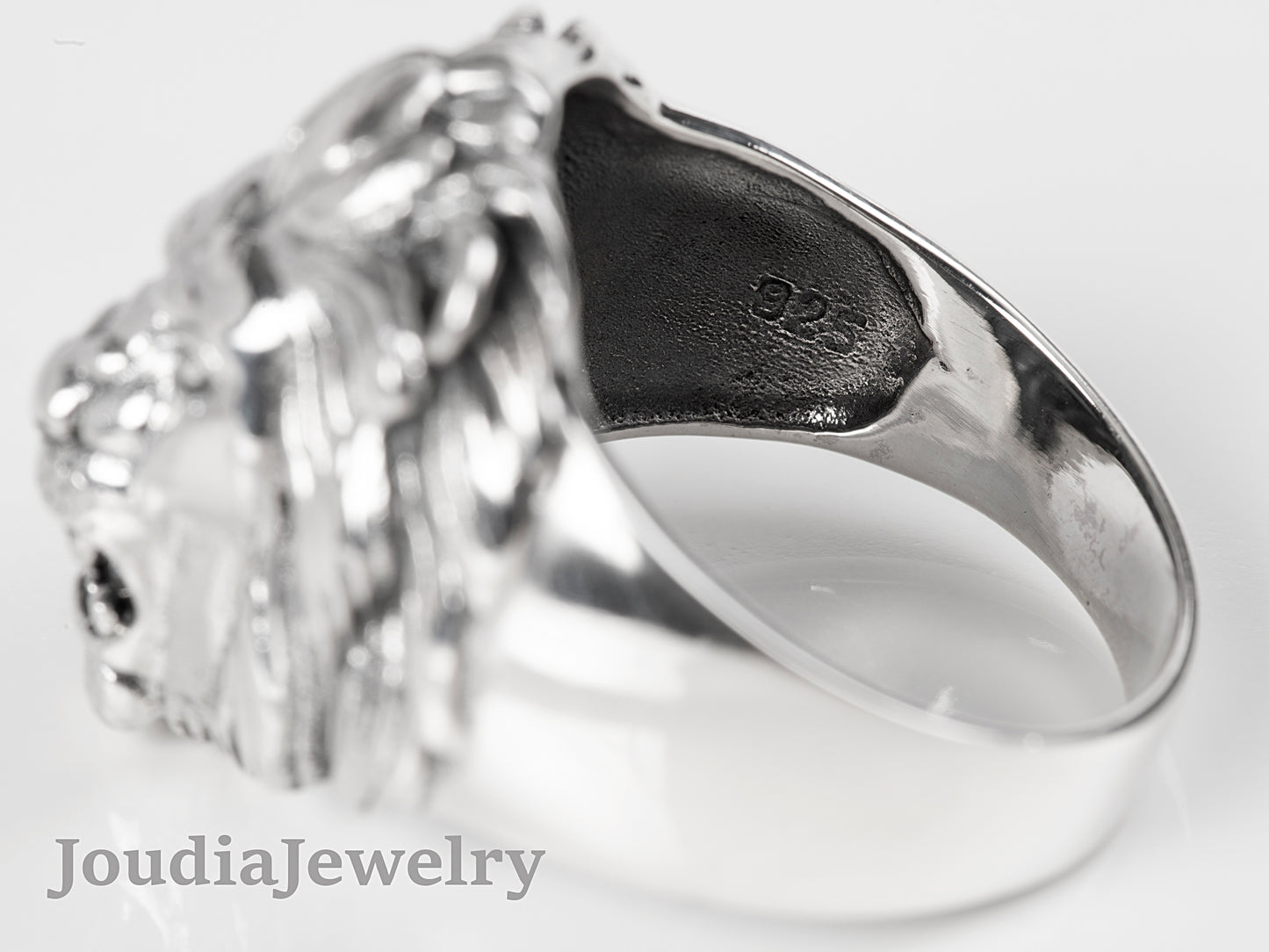 Silver Lion Ring | Unisex Lion Ring | Joudia Jewelry