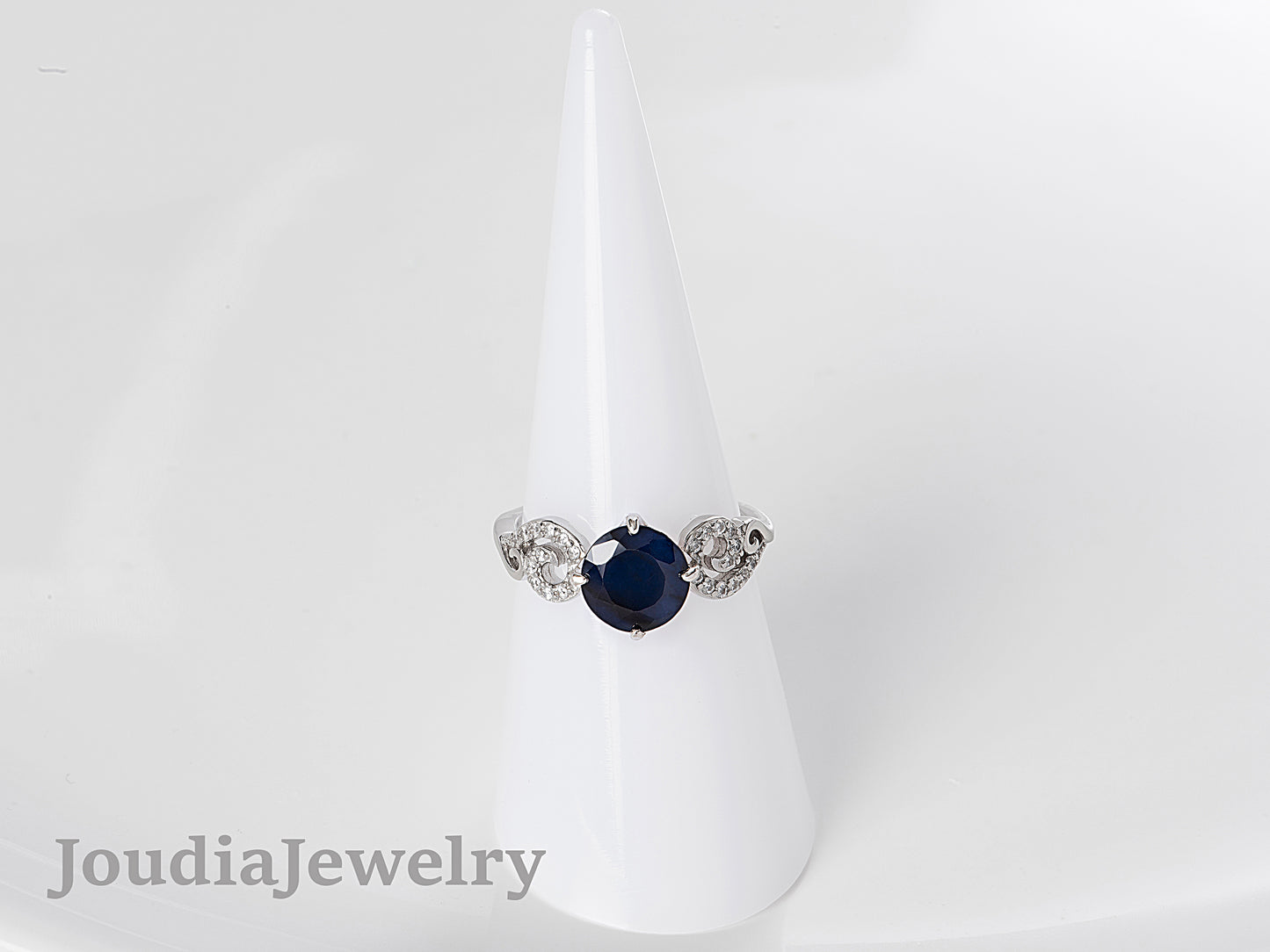 Blue Sapphire Ring | Sapphire Wedding Ring | Joudia Jewelry