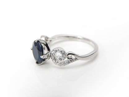 Blue Sapphire Ring | Sapphire Wedding Ring | Joudia Jewelry