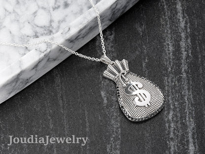 Pendentif Sac Dollar - Argent 925