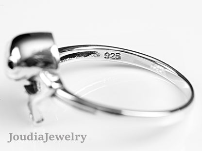 Silver Frog Ring | Animal Spirit Ring | Joudia Jewelry