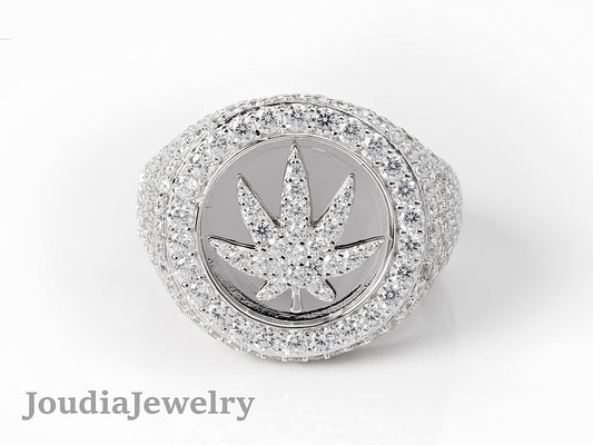 Silver CZ Ring | Men's CZ Ring | Joudia Jewelry