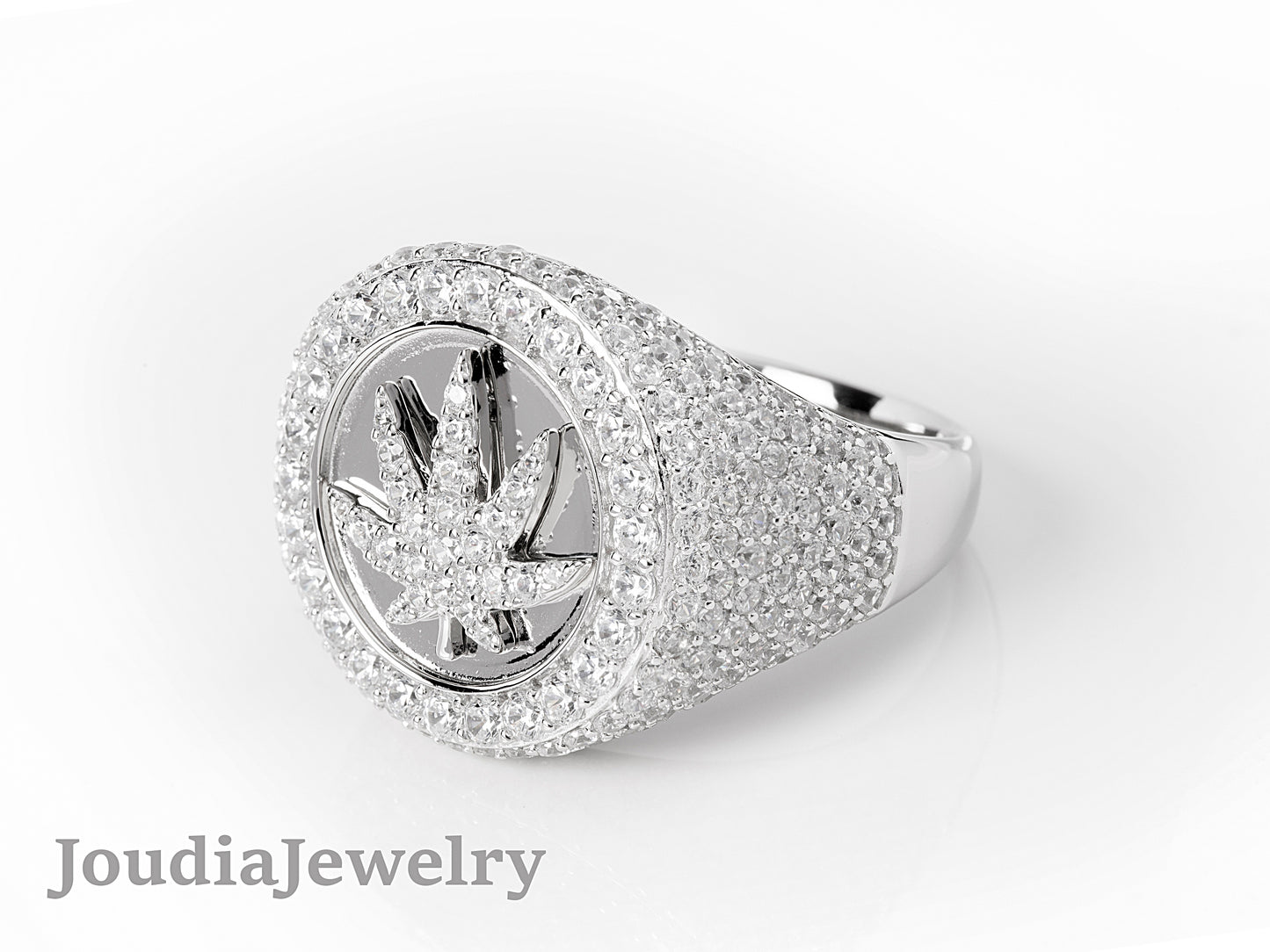 Silver CZ Ring | Men's CZ Ring | Joudia Jewelry