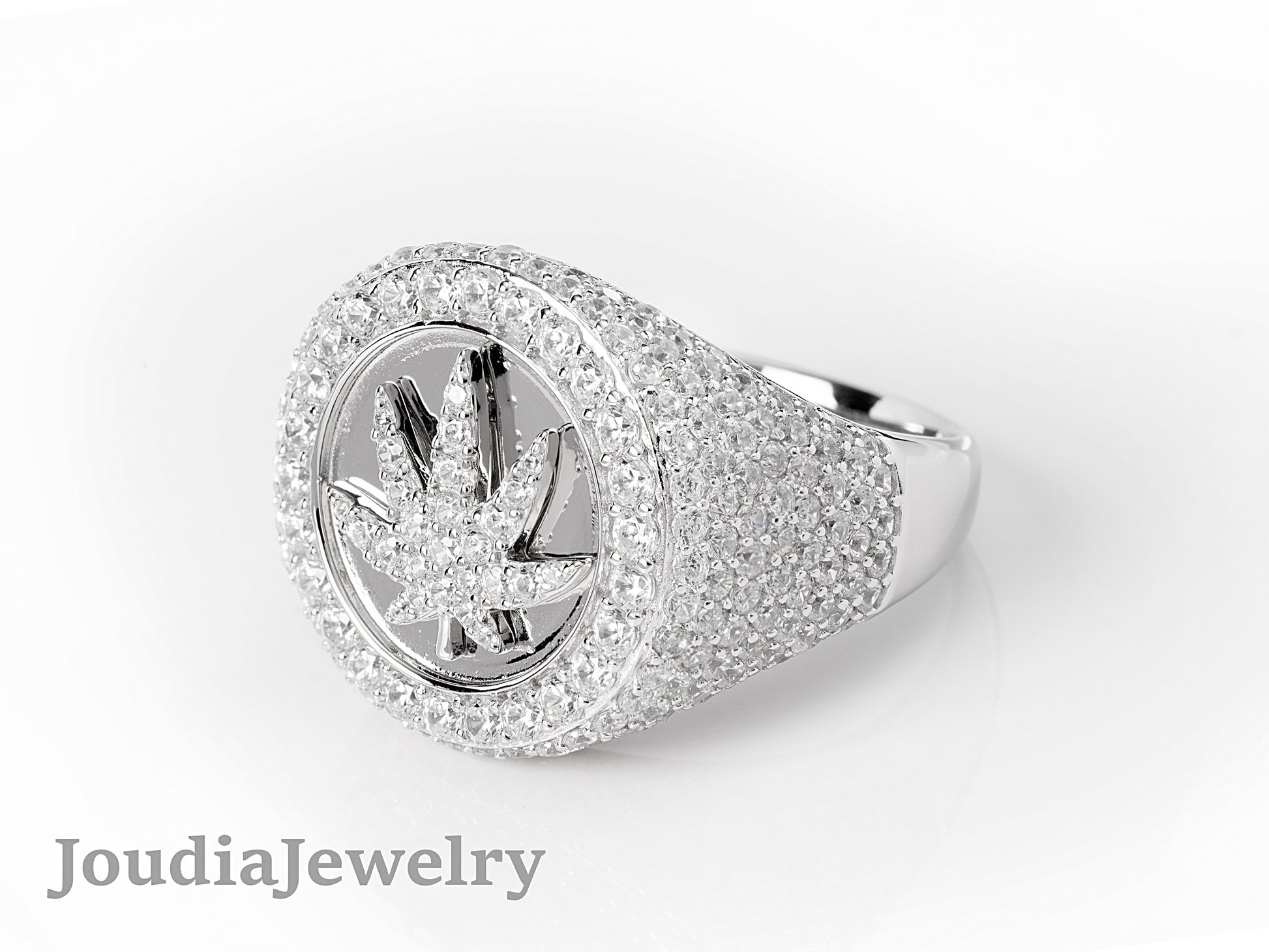 Silver CZ Ring | Men's CZ Ring | Joudia Jewelry