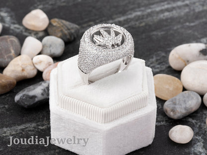 Silver CZ Ring | Men's CZ Ring | Joudia Jewelry