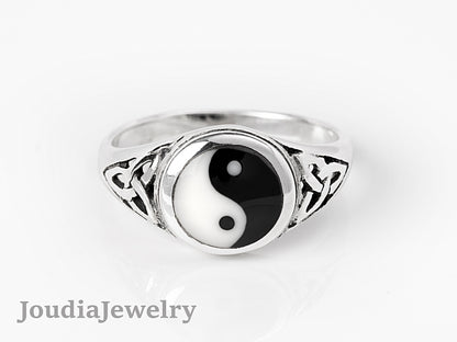 Yin Yang Ring | Silver Yin Yang Ring | Joudia Jewelry