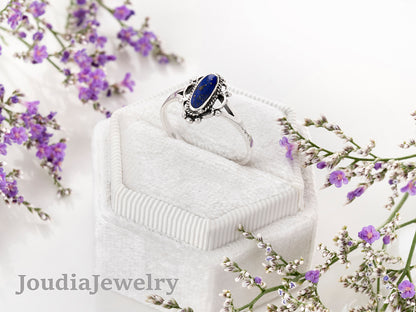 Lapis Lazuli Rings | Silver Lapis Lazuli Rings | Joudia Jewelry