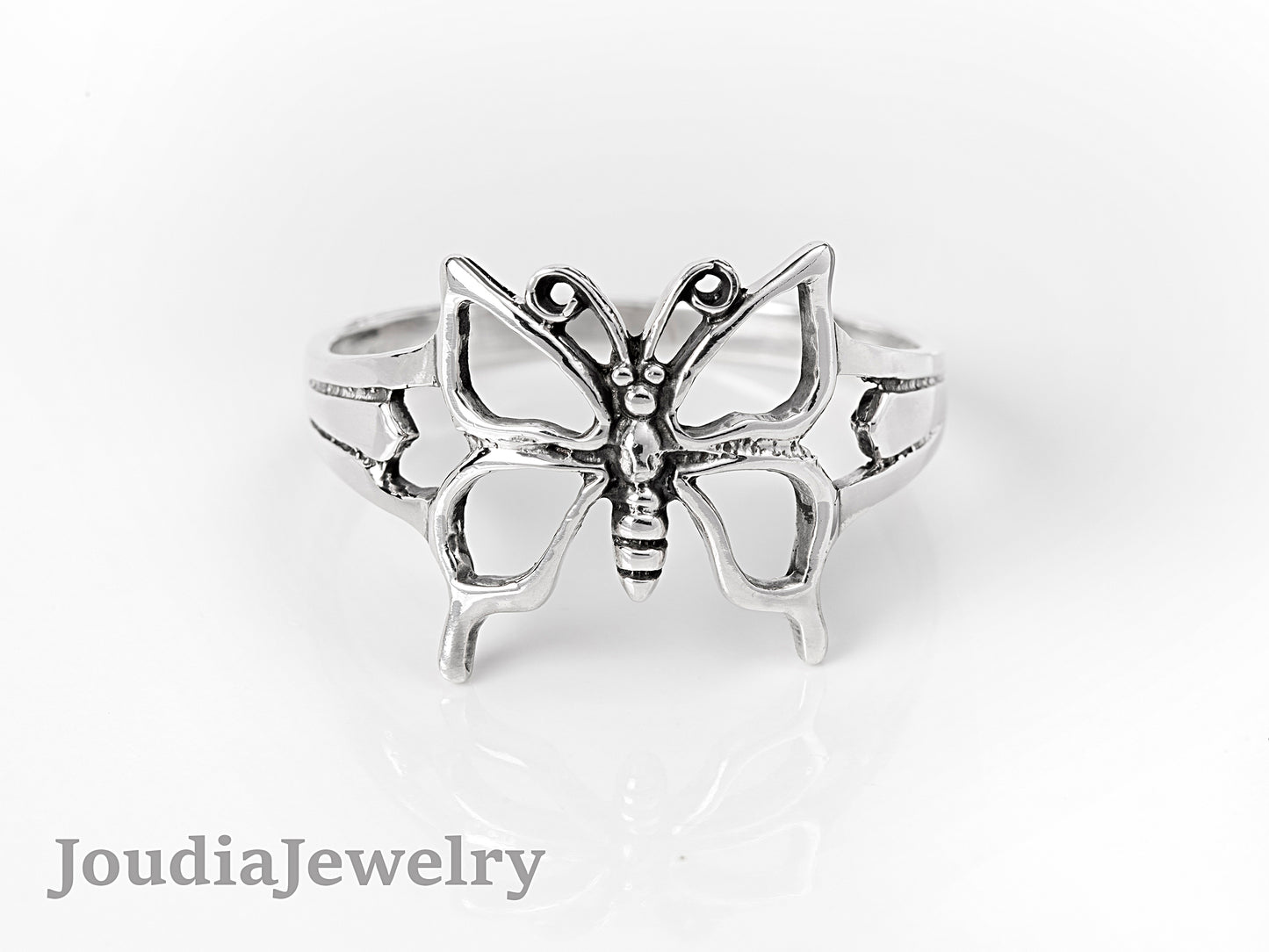 Silver Butterfly Ring | Women's Butterfly Ring | Joudia Jewelry