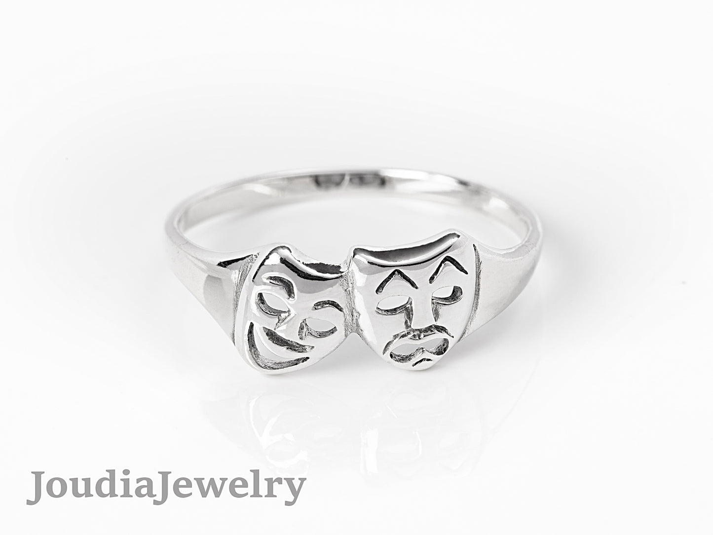 Theater mask Ring | Opera Mask Ring | Joudia Jewelry