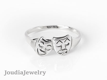 Theater mask Ring | Opera Mask Ring | Joudia Jewelry