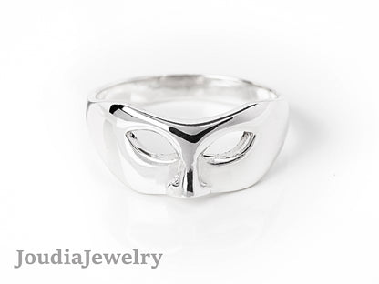 Silver Mask Ring | Phantom Mask Ring | Joudia Jewelry