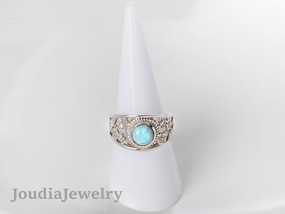 Men's Larimar Ring | Dominican Larimar Ring | Joudia Jewelry