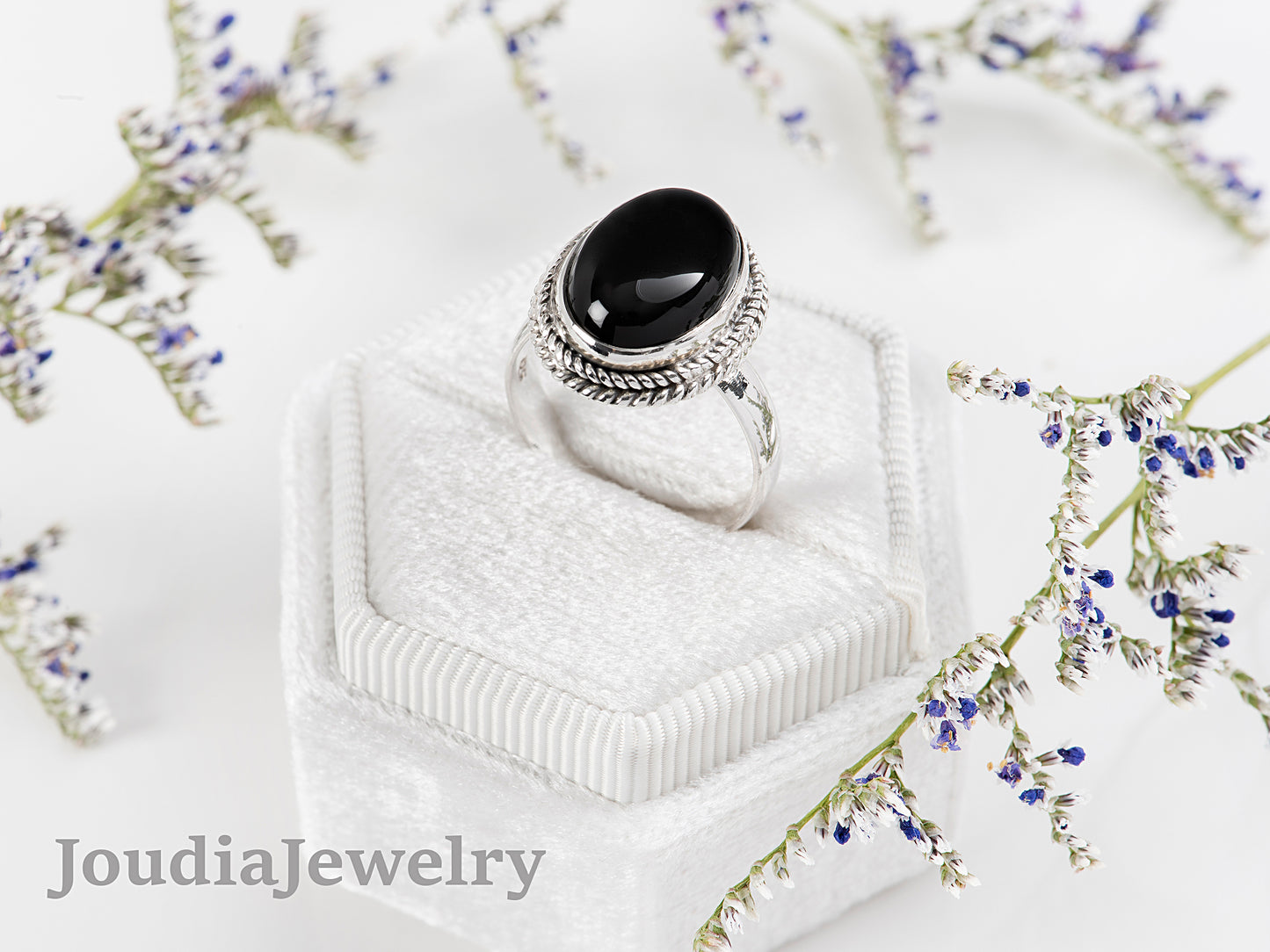 Men's Onyx Ring | Onyx Wedding Ring | Joudia Jewelry