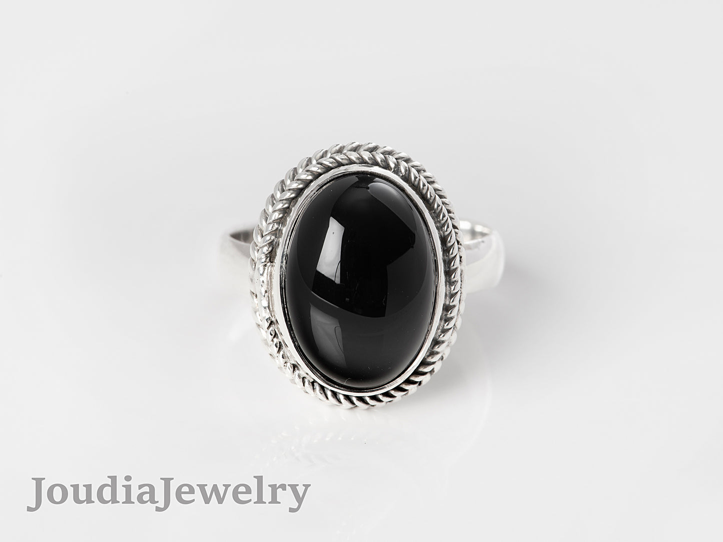 Men's Onyx Ring | Onyx Wedding Ring | Joudia Jewelry