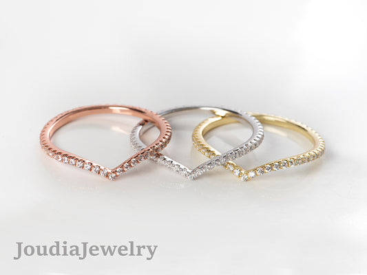 Triple Band Ring | Three Tone Ring | Joudia Jewelry