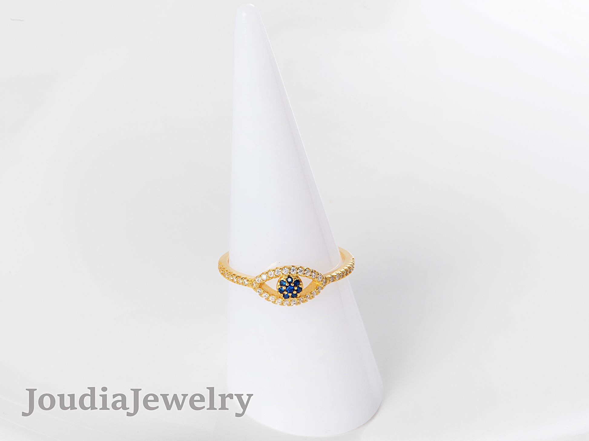 Men's Evil Eye Ring | Zircon Evil Eye Ring | Joudia Jewelry