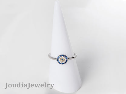 Zircon Evil Eye Ring | Joudia Jewelry