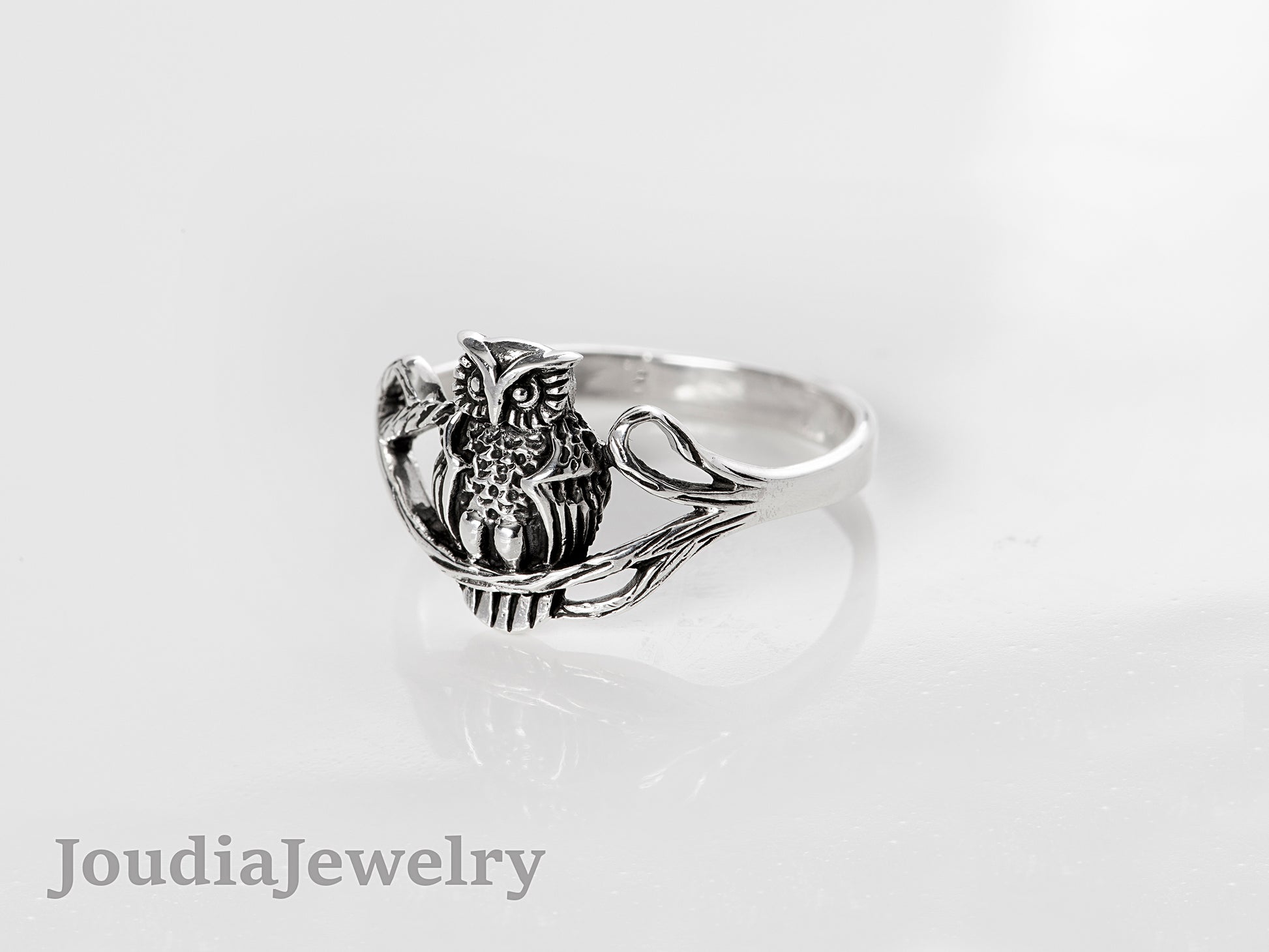 Vintage Owl Ring | Unique Owl Ring | Joudia Jewelry