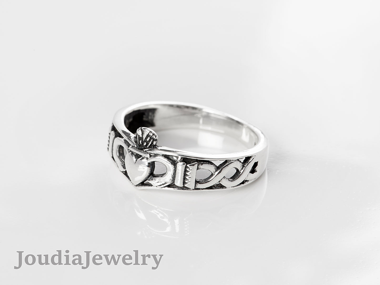 Men's Claddagh Ring | Silver Claddagh Ring | Joudia Jewelry