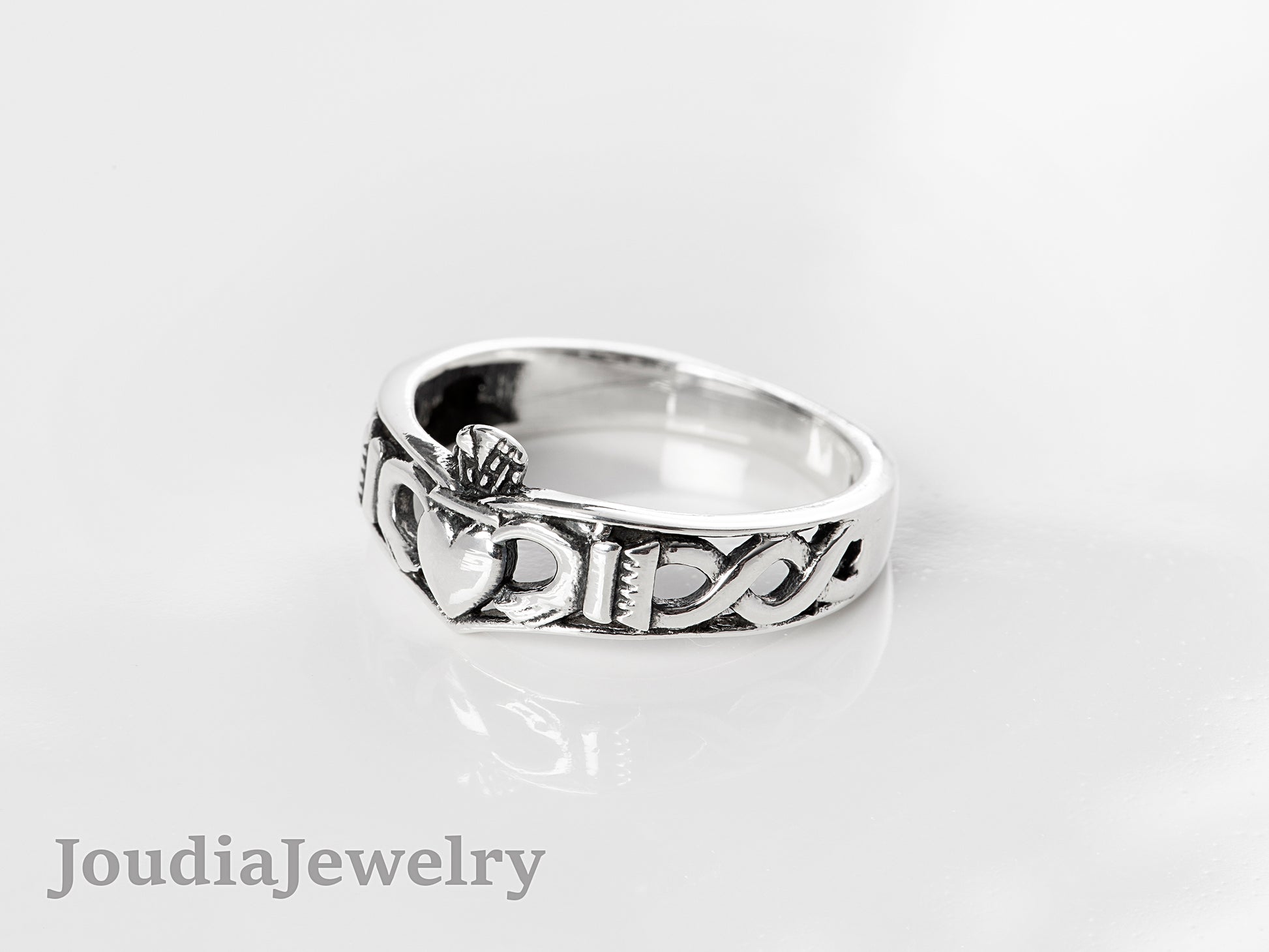 Men's Claddagh Ring | Silver Claddagh Ring | Joudia Jewelry