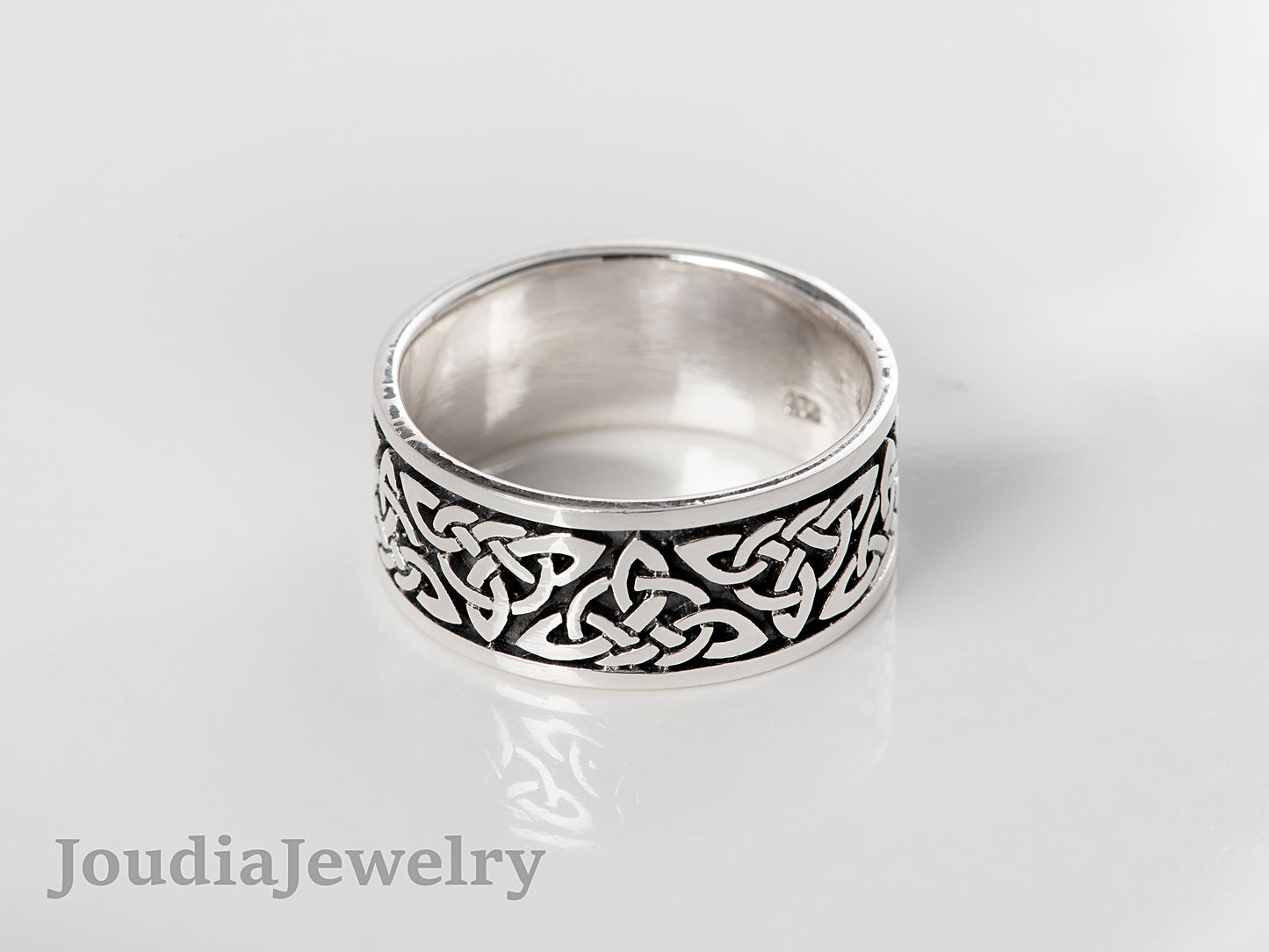 Silver Norse Ring | Silver Dome Ring | Joudia Jewelry