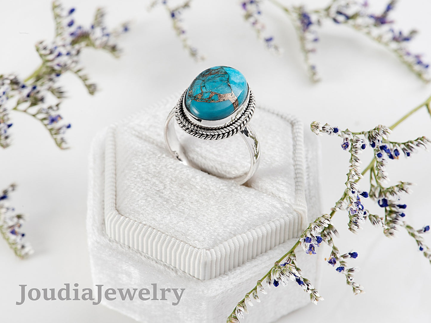 Men's Turquoise Rings | Blue Turquoise Rings | Joudia Jewelry