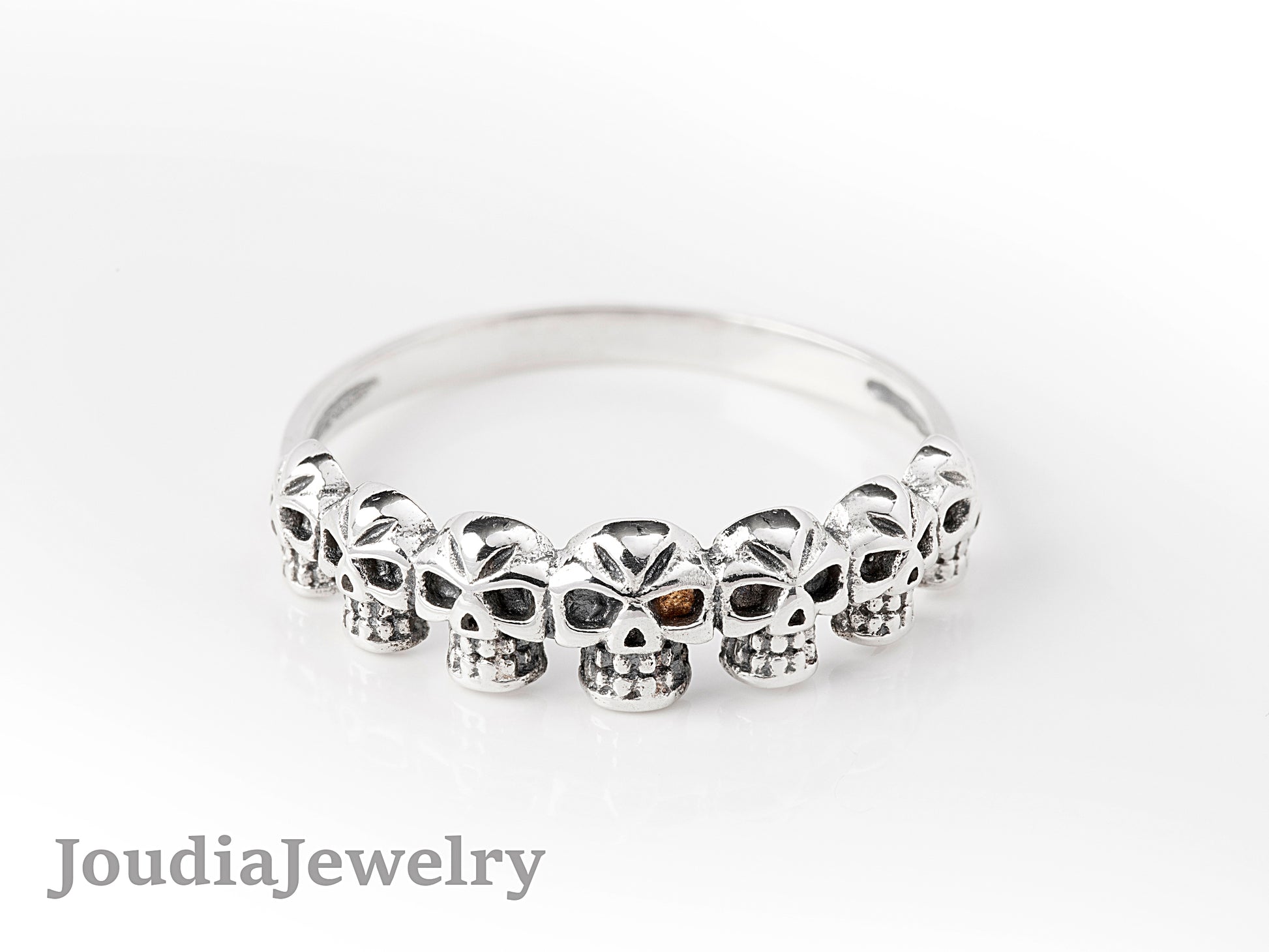 Silver Skull Ring | Skull Head Ring | Joudia Jewelry