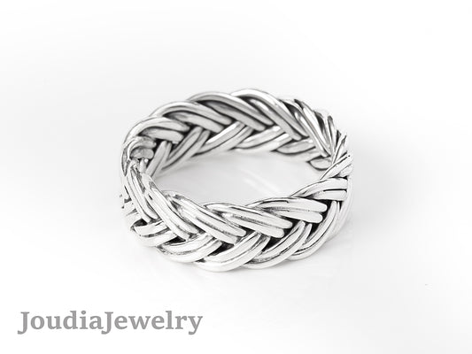 Rope Band Ring | Thick Band Ring | Joudia Jewelry