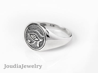 Sterling Silver Eye Ring | Egypt Eye Ring | Joudia Jewelry