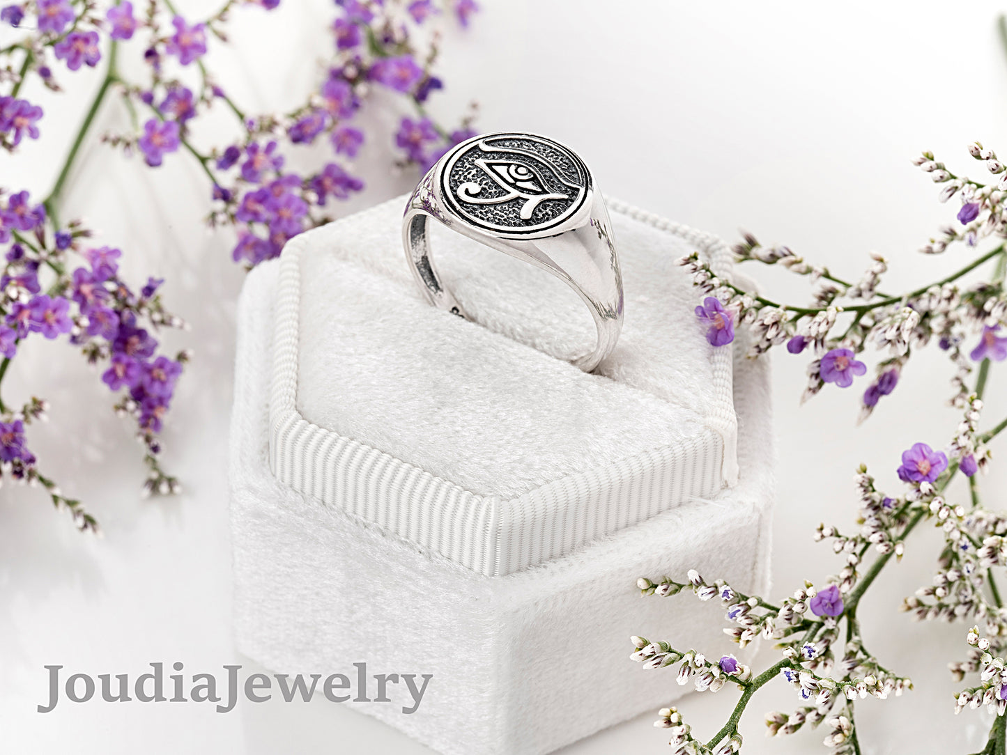 Sterling Silver Eye Ring | Egypt Eye Ring | Joudia Jewelry