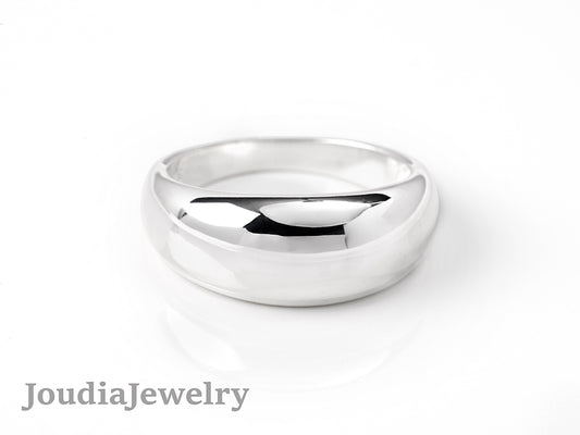 Wide Dome Ring | Simple Dome Ring | Joudia Jewelry