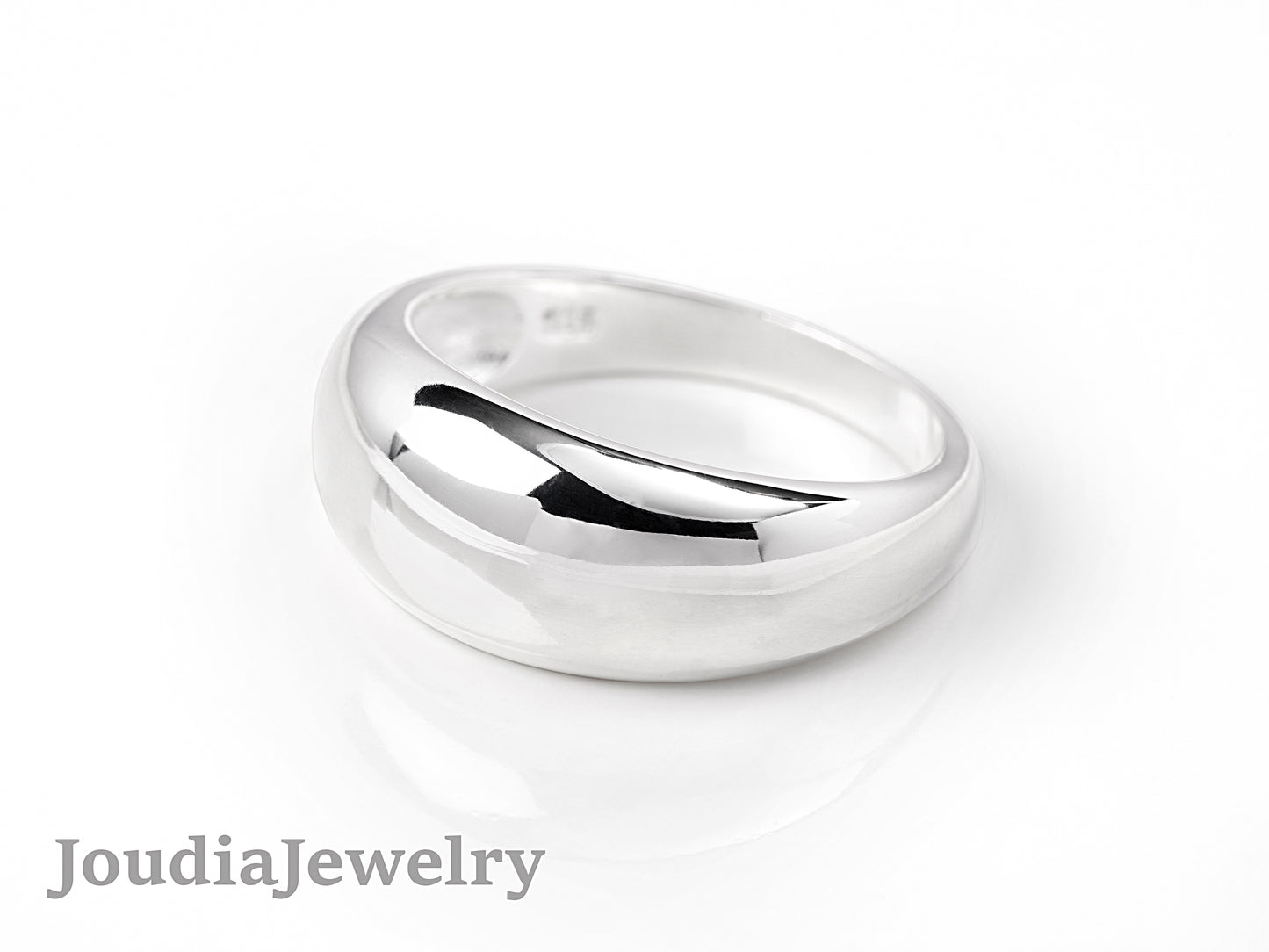 Wide Dome Ring | Simple Dome Ring | Joudia Jewelry