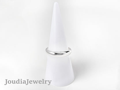 Silver Dome Ring | Thin Dome Ring | Joudia Jewelry