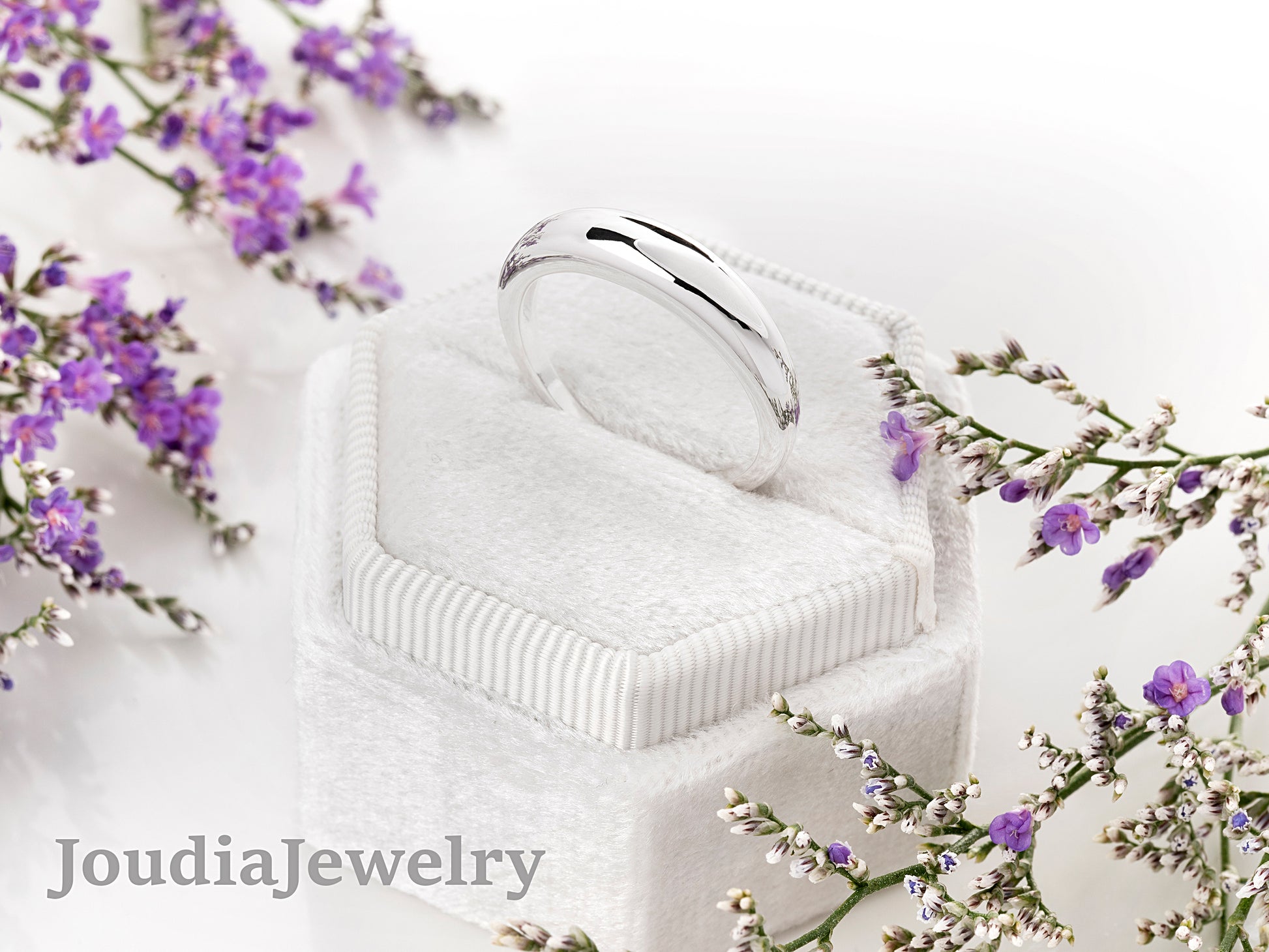 Silver Dome Ring | Thin Dome Ring | Joudia Jewelry