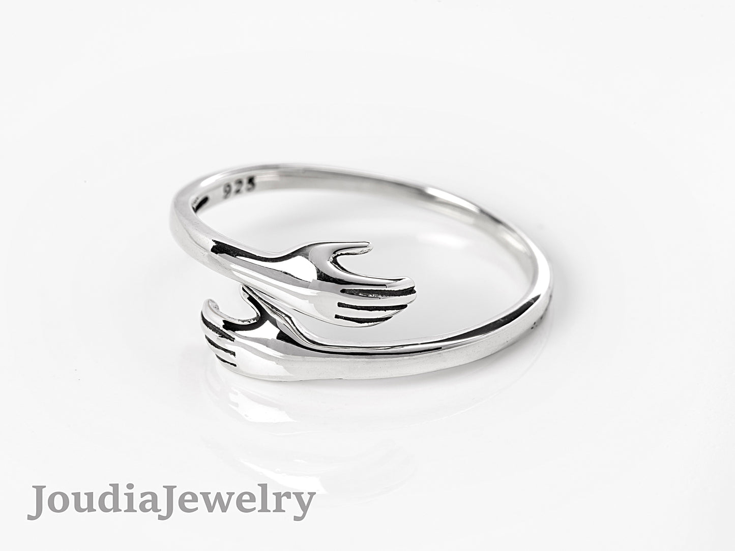 Silver Hug Ring | Love Hug Ring | Joudia Jewelry